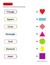 shapes worksheet 1st grade